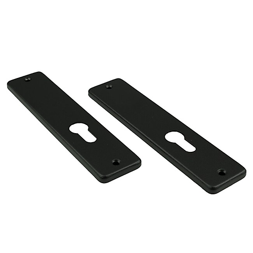 AMI kortschild rechthoekig 180/41 RH cilindergat 55 mm zonder krukgat zwart