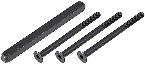 Bevestigingsset voor zwart veiligheidsbeslag