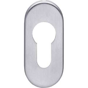 Cilinderrozet verdekt ovaal 65x30x5mm RVS