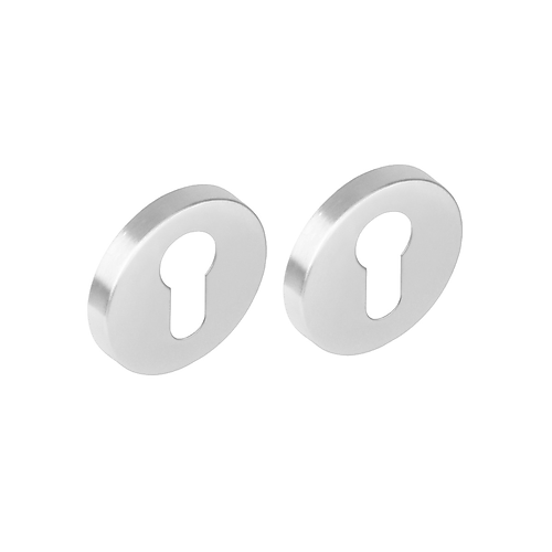 Cilinderrozetten verdekt Ø53x8 mm met nokken RVS