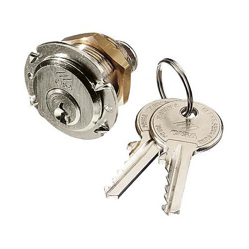 Cisa automaatcilinder 16 mm zonder haak vernikkeld 72210