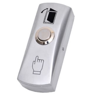 Drukknop opbouw in aluminium met opdruk