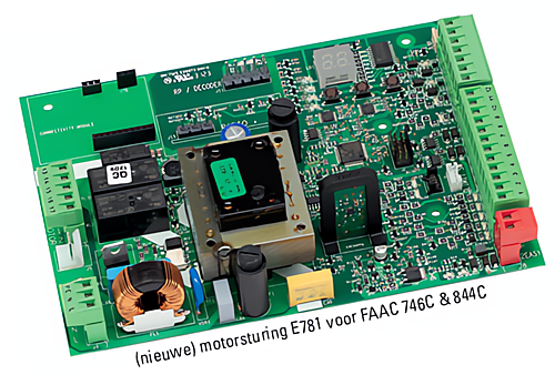 FAAC E781 motorsturing ingebouwd voor FAAC 746C/844C