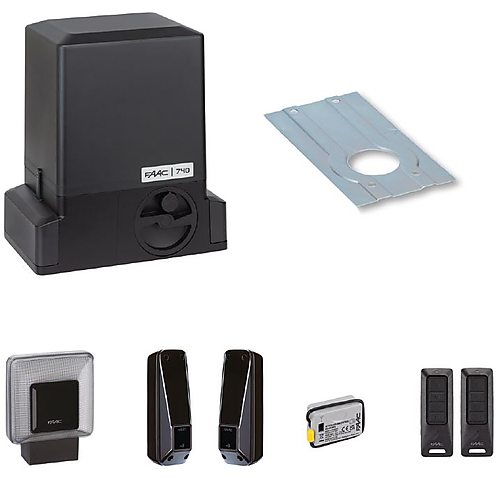 FAAC KIT 740C FDS Elektromechanische schuifpoortaandrijving 230V voor vleugels tot 500Kg