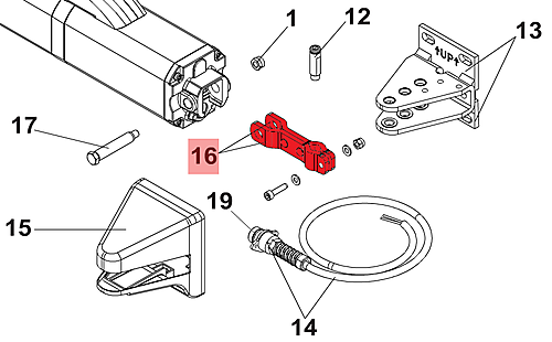 FAAC Rear fork and pin voor S450H
