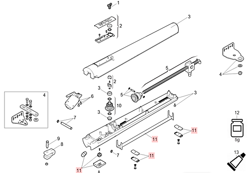 FAAC S418 Small parts artikelnummer 63003354