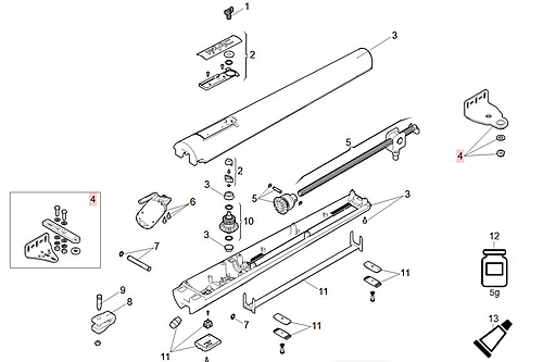 FAAC S418 Supports kit