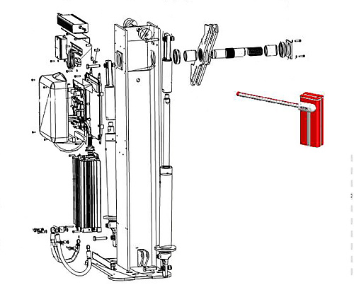 FAAC Slagboomopener B680H spare parts en losse onderdelen