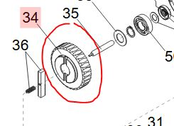 FAAC tandwiel voor schuifpoortmotor 746 ER 7192075