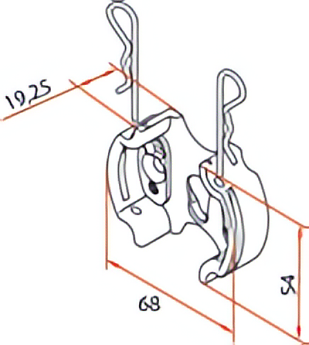 FAAC TM2 SUP 58 Clip 'Clip'-bevestigingsbeugel voor TM2 58 motor