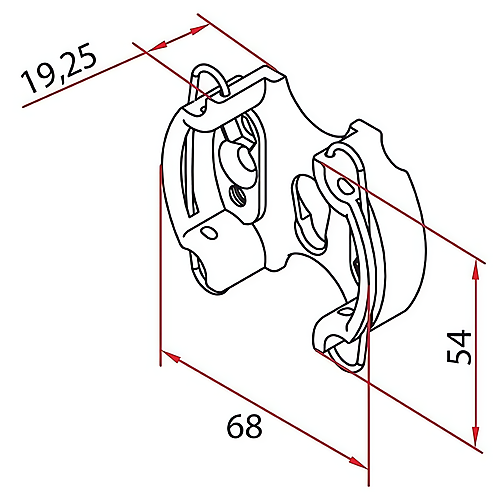 FAAC TM2 SUP45 Versterkte clip-bevestigingsbeugel voor TM2 45 buismotor