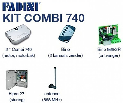 FADINI Kit combi 740  poortopener ondergronds
