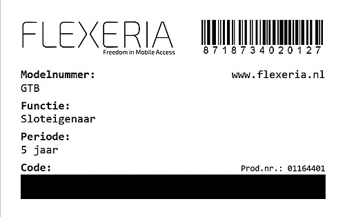 Flexeria Admin kaart