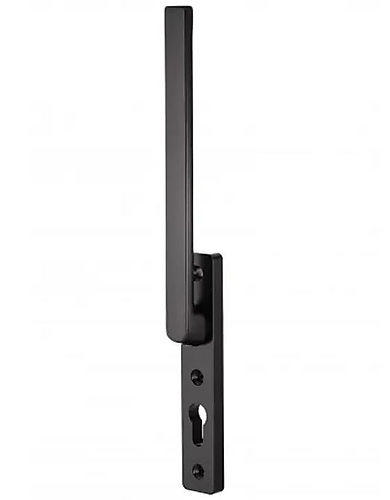 GU Vlakke hefschuifgreep binnen zwart met 3 schroefgaten met PC