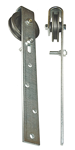 Hangrol met montageplaat wiel en glijstift
