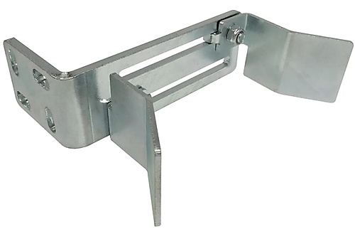 Instelbare opvangmuil voor vrijdragende schuifpoorten met zijmontagebeugel