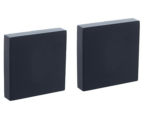 Intersteel Afdekrozetten verdekt 52x52x10mm met nokken zwart vierkant