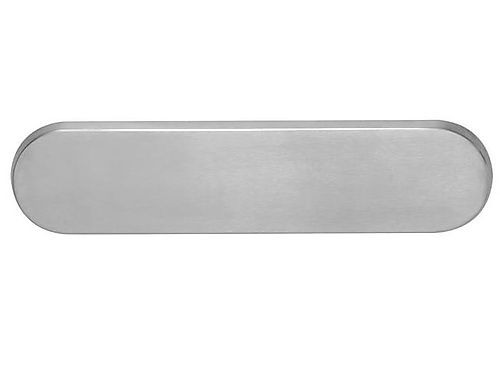 Intersteel briefplaat ovaal 340x80mm verdekt rvs