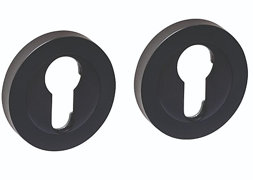 Intersteel Cilinderrozetten verdekt ø53x10mm met nokken zwart