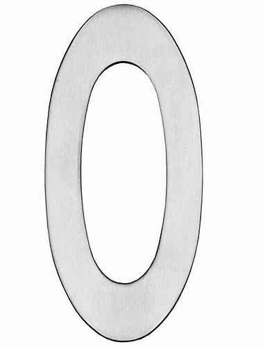 Intersteel Huisnummer 0 rvs geborsteld 150mm