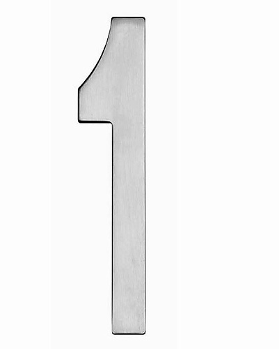Intersteel Huisnummer 1 rvs geborsteld 150mm