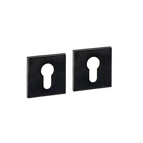 Intersteel Q-collection Cilinderrozetten verdekt 53x53x6mm PVD zwart
