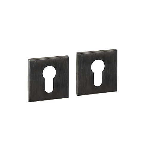 Intersteel Q-collection Cilinderrozetten verdekt 53x53x6mm PVD antraciet