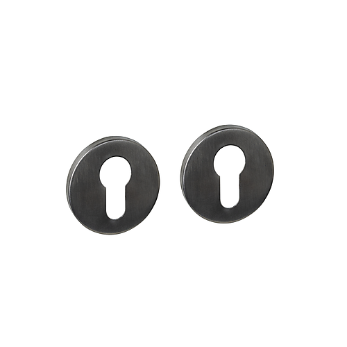 Intersteel Q-collection Cilinderrozetten verdekt ø52x6mm PVD antraciet