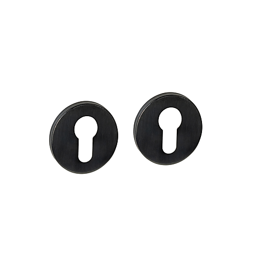 Intersteel Q-collection Cilinderrozetten verdekt ø52x6mm PVD zwart