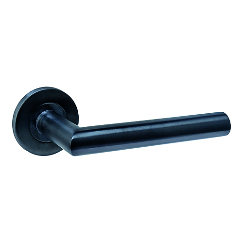 Intersteel Q-collection Deurkruk Q 01 op rozet verdekt ø52x6mm PVD zwart
