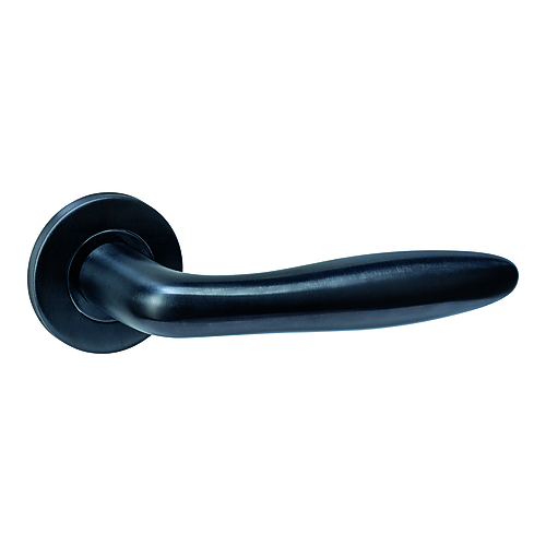 Intersteel Q-collection Deurkruk Q 03 op rozet verdekt ø52x6mm PVD zwart