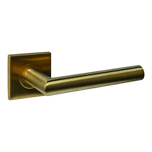 Intersteel Q-collection Deurkruk Q 04 op rozet verdekt 53x53x6mm PVD messing mat