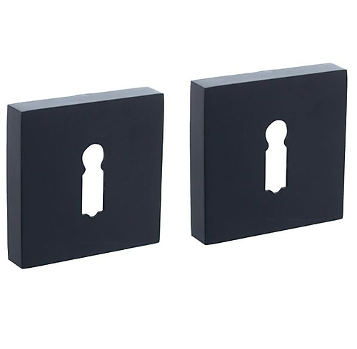 Intersteel Sleutelrozetten verdekt 52x52x10mm met nokken zwart vierkant