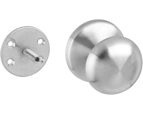 Intersteel Voordeurknop paddenstoel rvs geborsteld 58mm op achterplaat 60mm