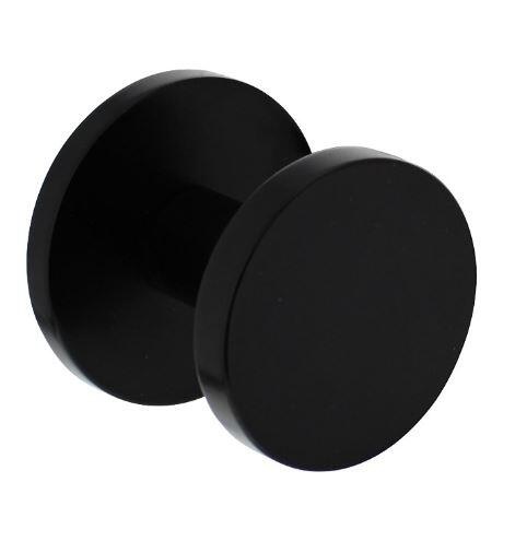 Intersteel voordeurknop rond 55mm eenzijdige montage aluminium zwart