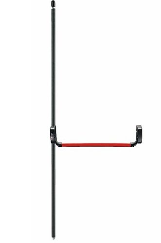 ISEO Bolt antipaniek opbouwset duwstang EN1125 1+2-punts Dubbele Deur zwart