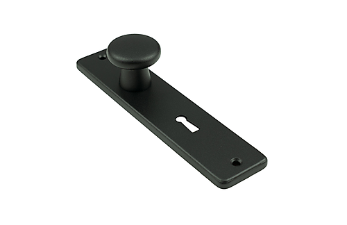 Kort knopschild bontebaardsleutel zwart