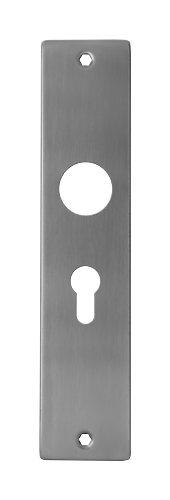 Langschild met cilinderslotgat RVS304 IND-421