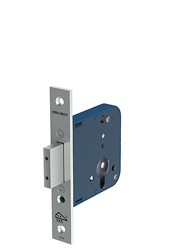 Lips veiligheids bijzetslot 2456 24mm brede RVS voorplaat rechthoekig met 22mm cilindersparing doornmaat 60mm SKG**