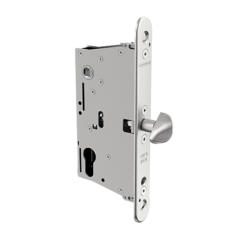 Locinox Eightylock-S insteek schuifpoortslot doornmaat 60mm met kleine twistfinger