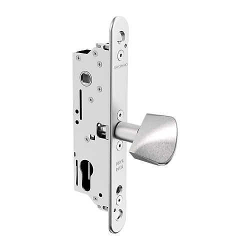 Locinox Fiftylock-LS insteek schuifpoortslot doornmaat 30mm met grote twist finger
