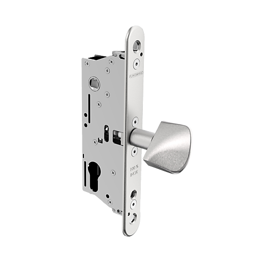 Locinox Sixtylock-LS insteek schuifpoortslot doornmaat 40mm met grote twist finger