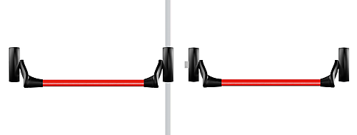 Maasland E-PR2 paniekbalken opbouw voor dubbele deur