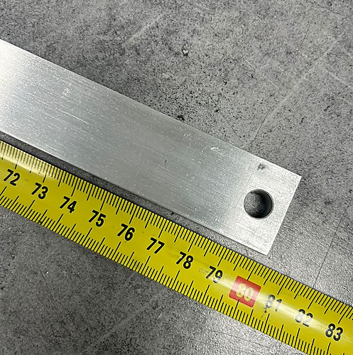 Montageplaat of vulstrip voor montage glijarm van deurautomaat FAAC A951 RVS