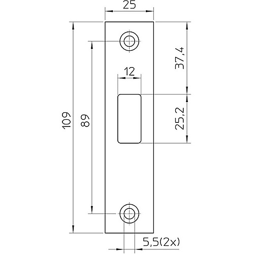 Nemef sluitplaat p624/17 rvs tbv 624/17 & 629/17