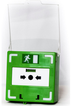 Noodverbreekschakelaar groen met alarm, reset & LED verlichting