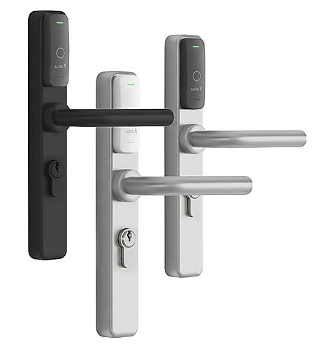 Salto XS4 One S elektronisch deurbeslag met cilindersparing binnen- en buitenschild EM852