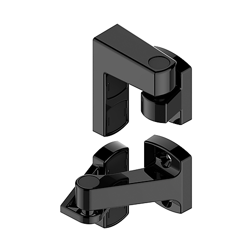 Scharnierset voor poorten bij schuine hellingen