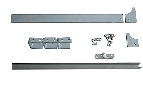 Schuifdeur montageset voor hangrollen met rails, geleidewiel en houders