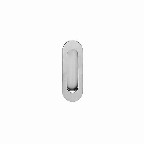 Schuifdeurkom ovaal 120x40mm RVS